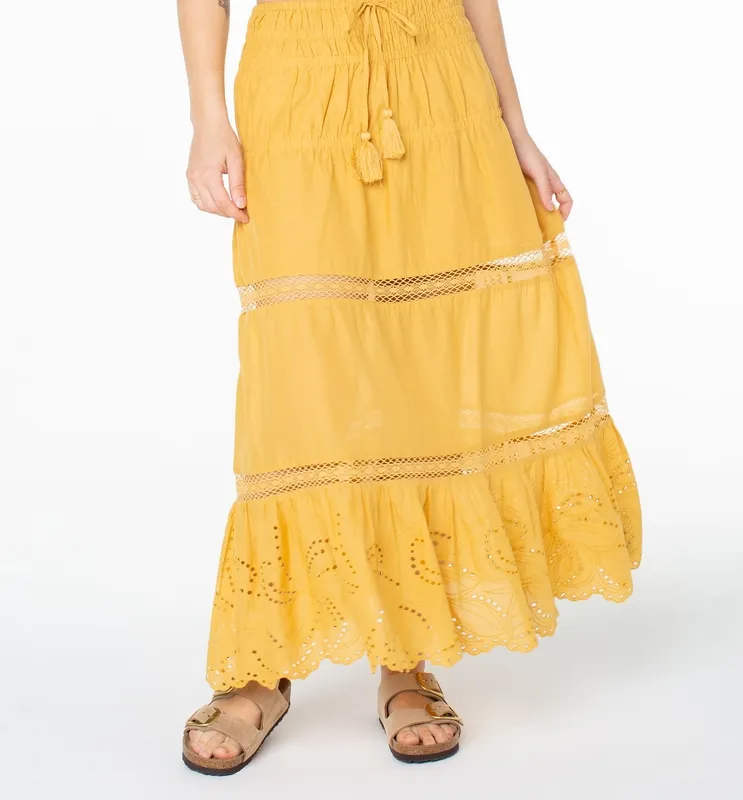 Relaxed Pleated Mini Skirt