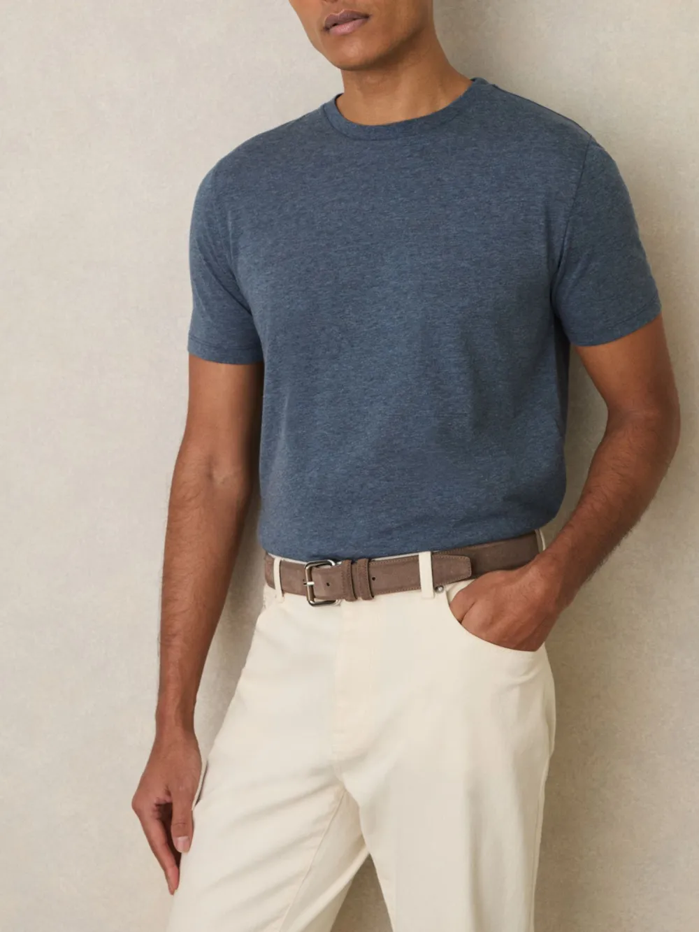Simple High-Grade Cotton Men's Three-Piece Short-Sleeved Suit