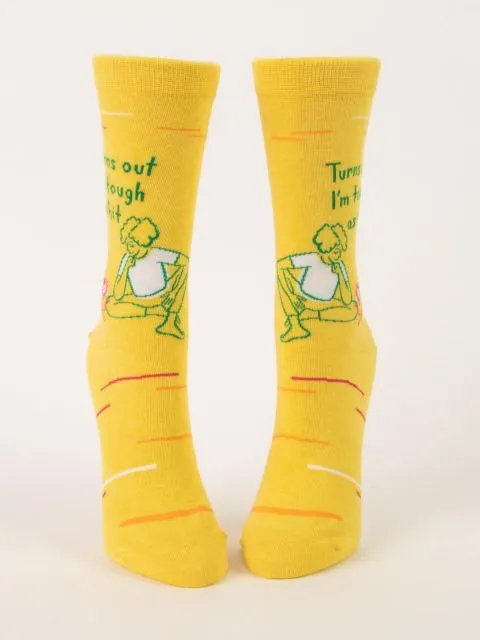 Women's Turns Out I'm Tough As Shit Crew Socks