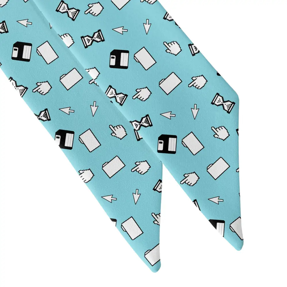 Computer Blues Design Hair Scarf