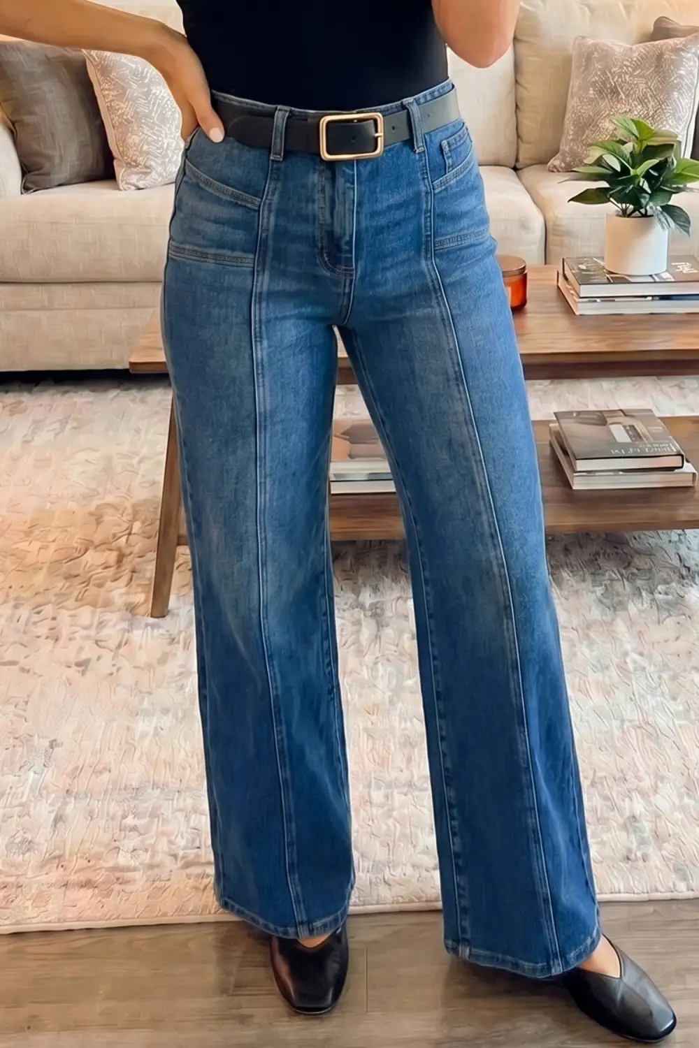 Women's Tailored Seam Detail Shift Jeans