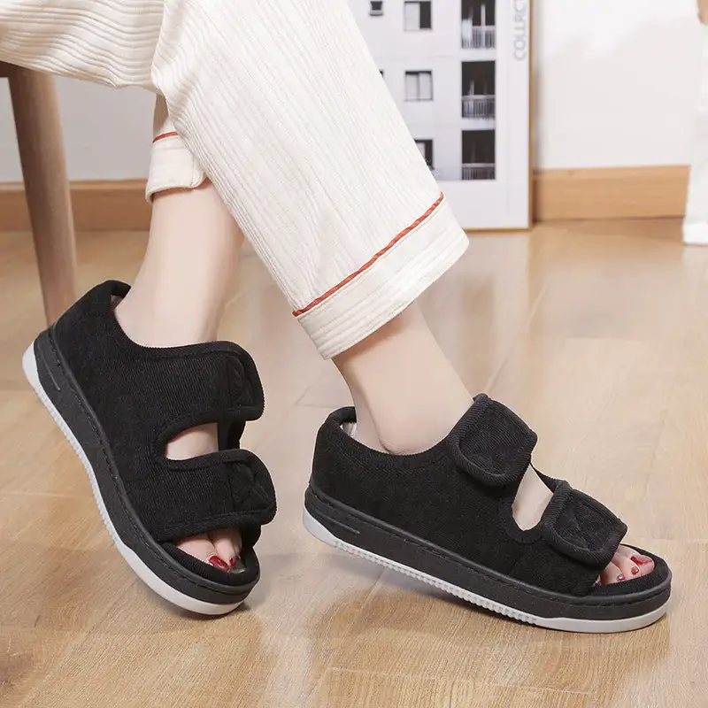 Woven Upper Slide Sandals