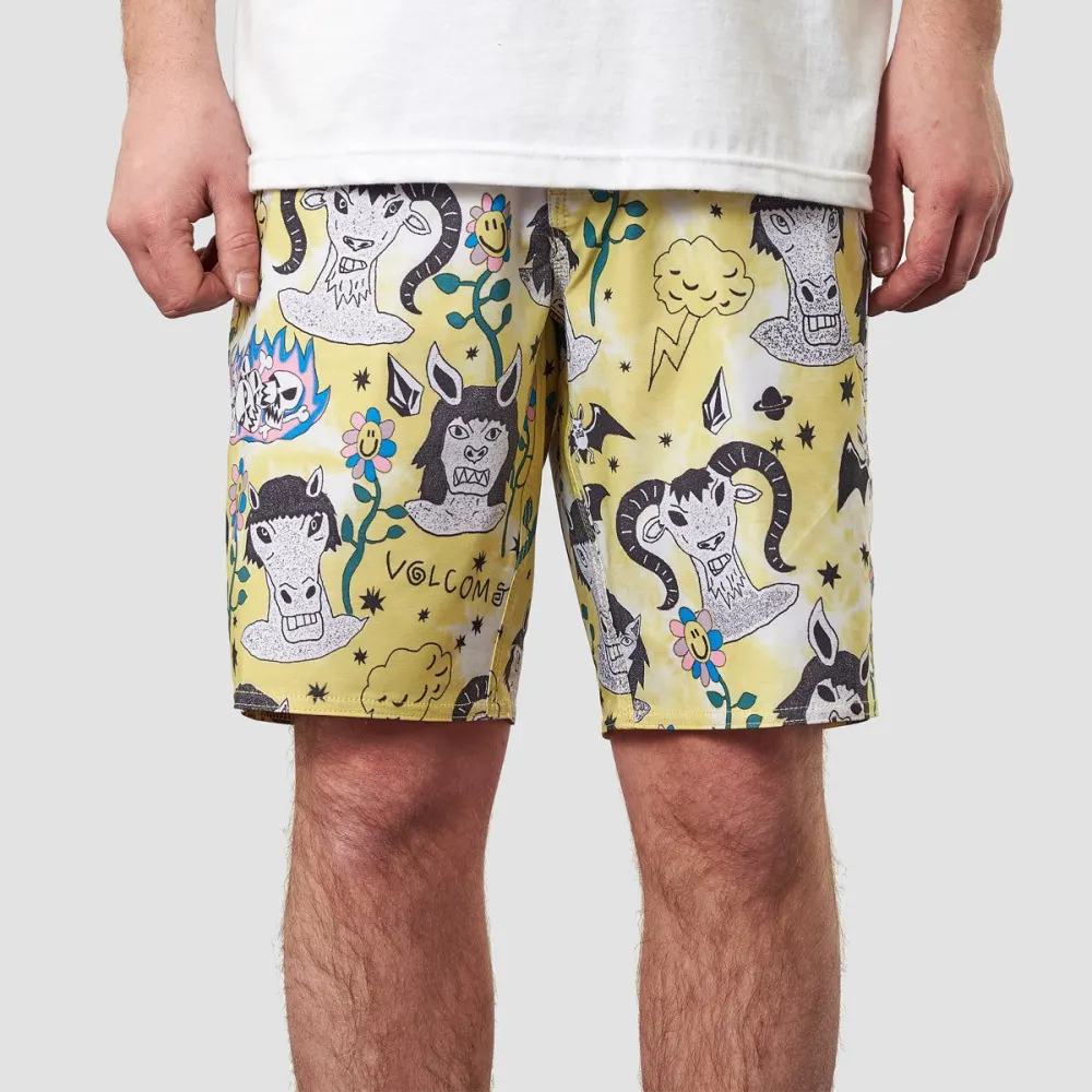 Stretch Printed Pocket Casual Shorts