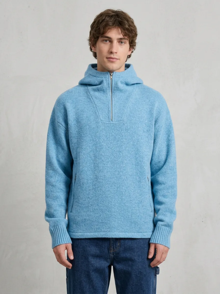 Versatile Daily Quarter Zip Unisex Leisure Hoodie