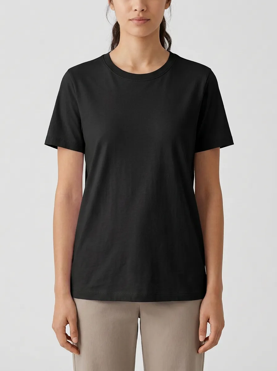 Women's Seam-Free-Front Crewneck T-Shirt