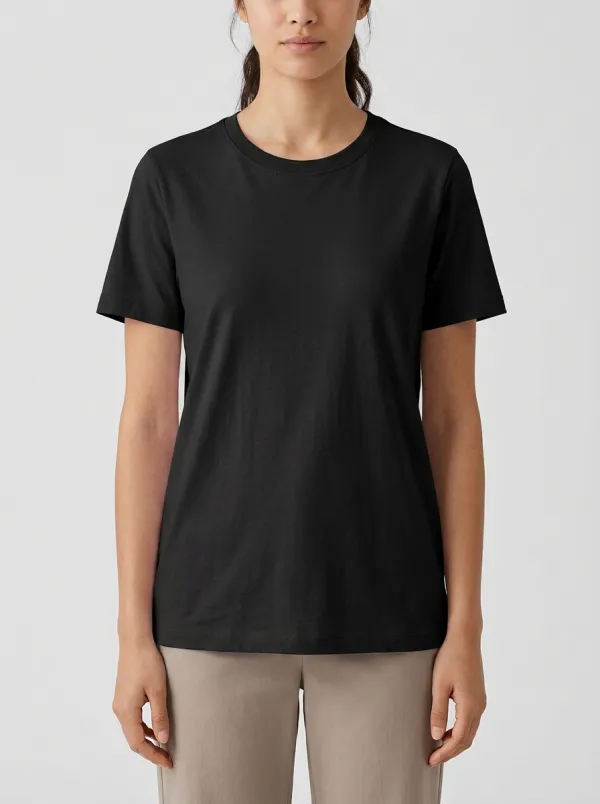 Women's Seam-Free-Front Crewneck T-Shirt