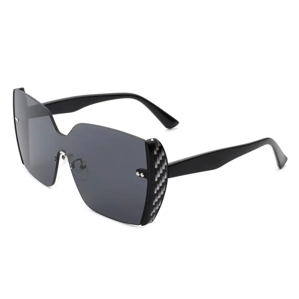 Woven Square Frame Sunglasses