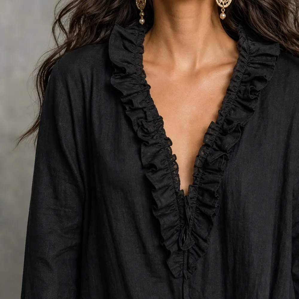 Modern Refined Women's Ruffle Maxi Dress