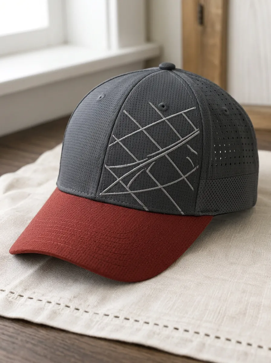 Men's Classic Football Fan Geometric Line Printed Cap