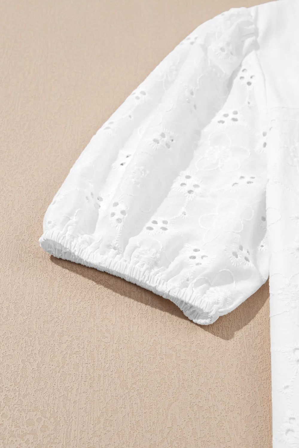 White Lace Crochet V Neck Blouse