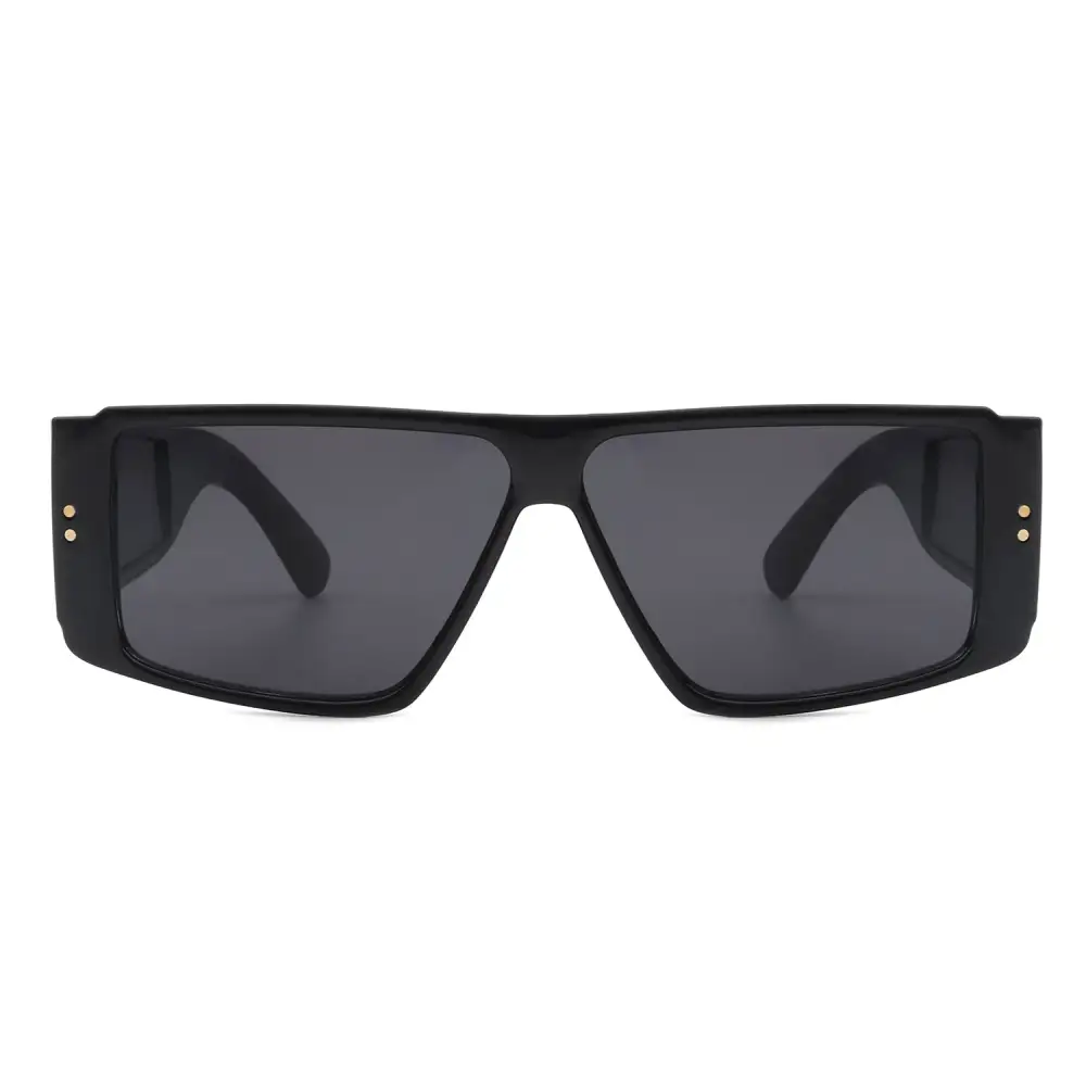 Square Retro Thick Frame Flat-Top Sunglasses