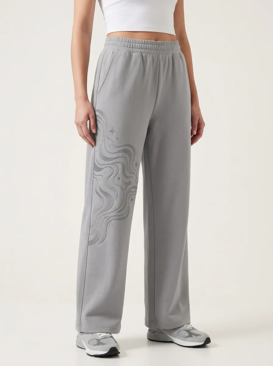 Women's Aesthetic Wave Star Pattern Graphic Sweatpants