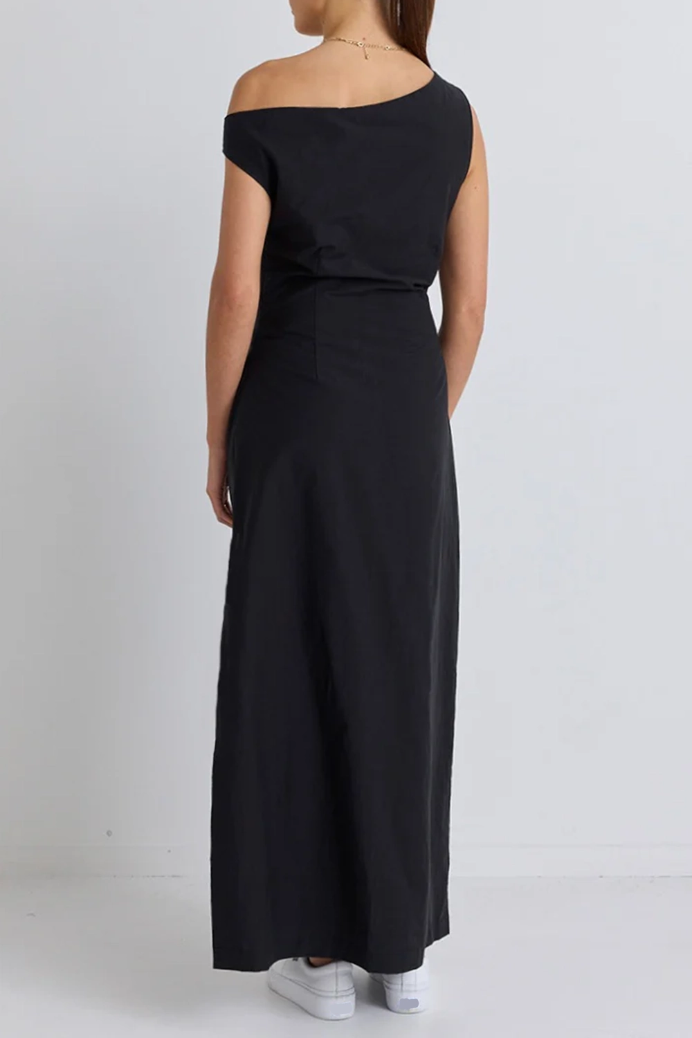Black Asymmetric Maxi Dress