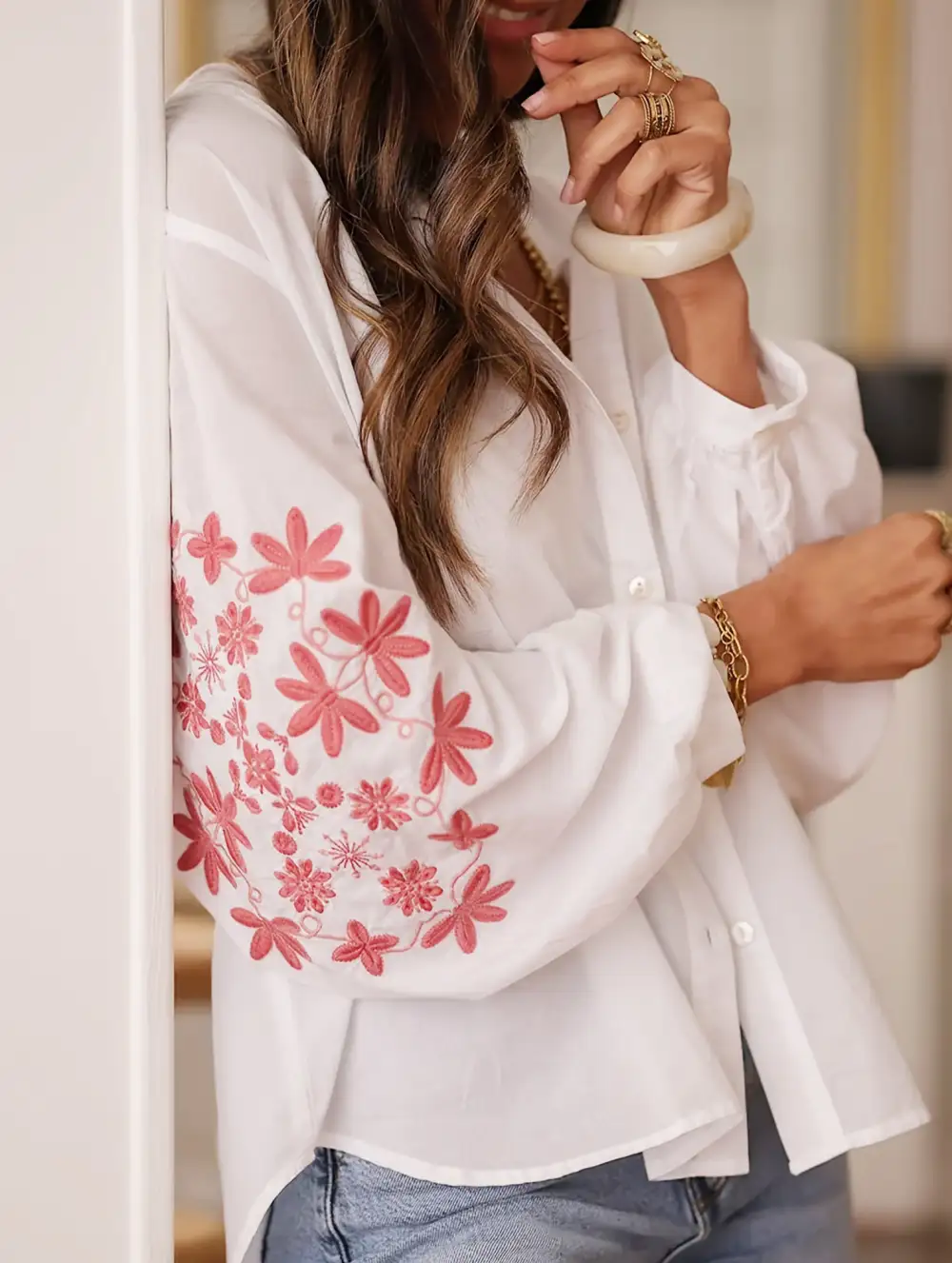 Applique Long Sleeve Shirt