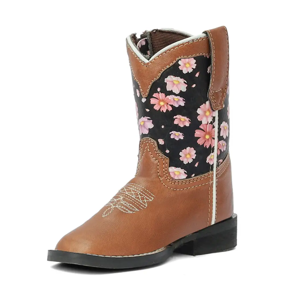 Structured Men's Denim Boots With Round Toe