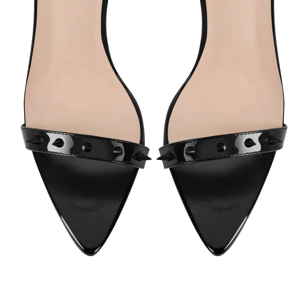 Rivet Ankle Strap High Heel Sandals