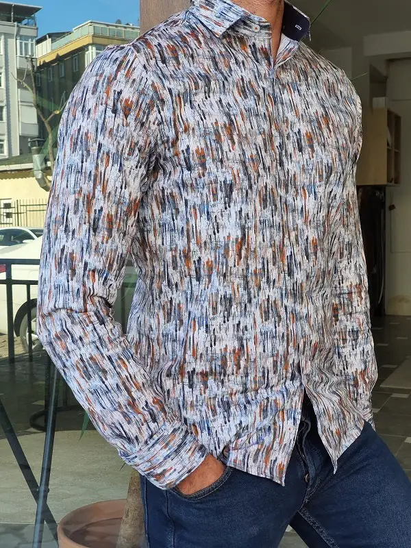Relaxed Long Sleeve Slim Fit Cotton Casual Shirt