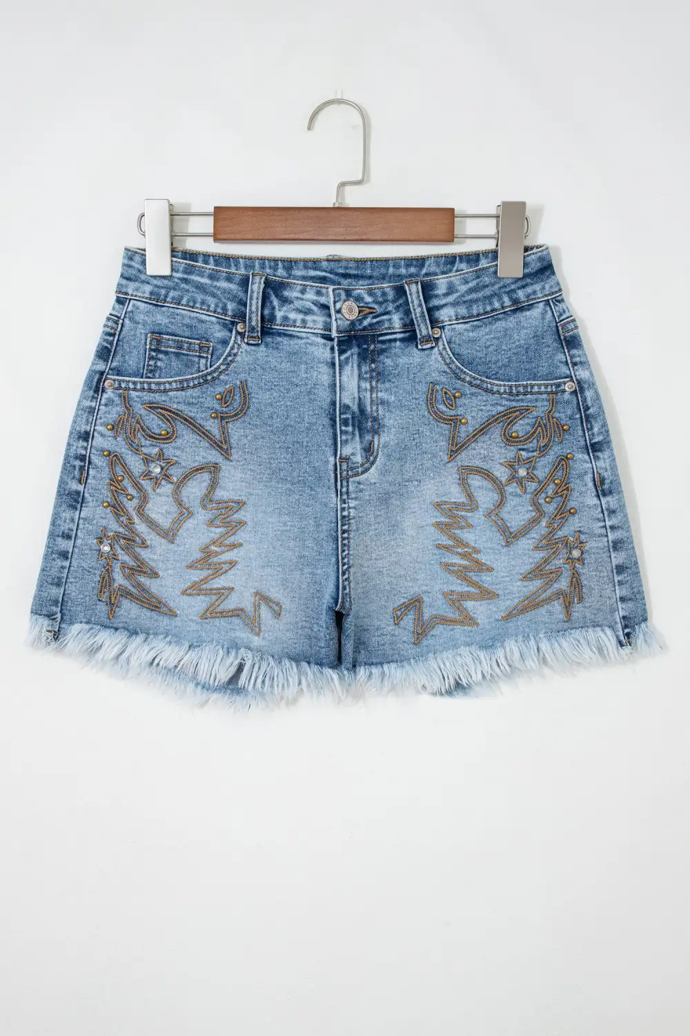 Refined Frayed Denim Shorts