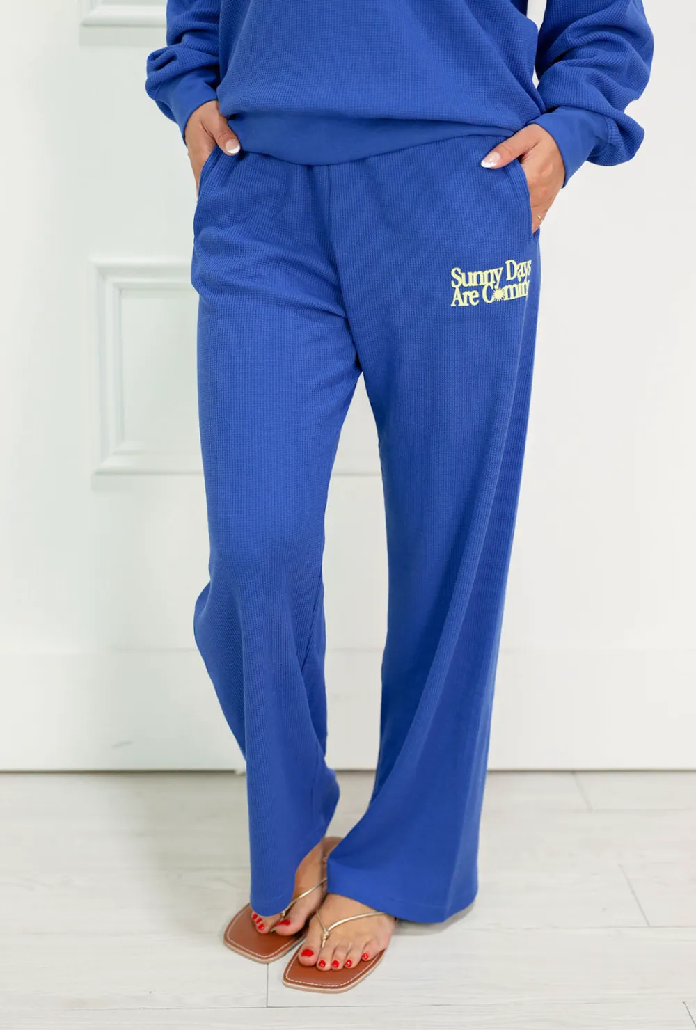 Relaxed Waffle Pants Set