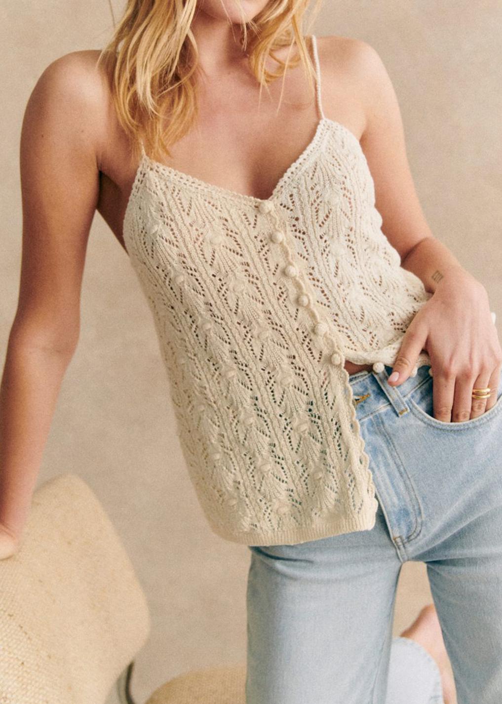 Solid Spaghetti Strap Organic Cotton Tank Top