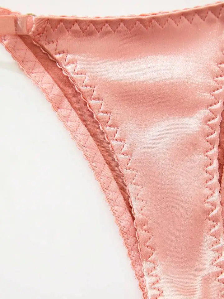 Silk Bra And Thong Set