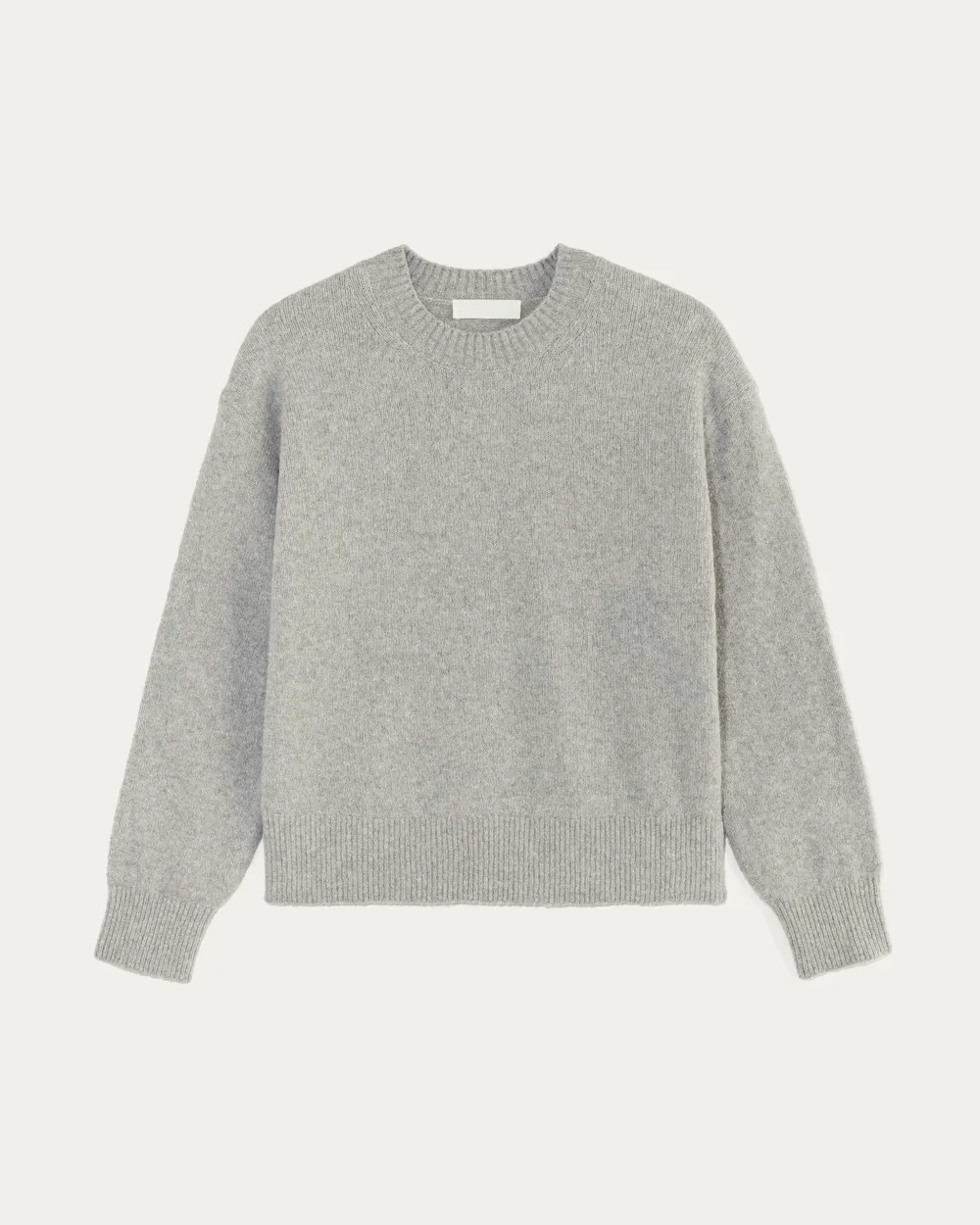 Heathered Grey Comfortable Knitted Sweater