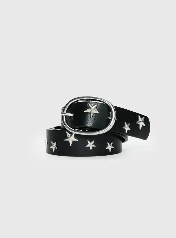 Defined Profile Studded Buckle Belt