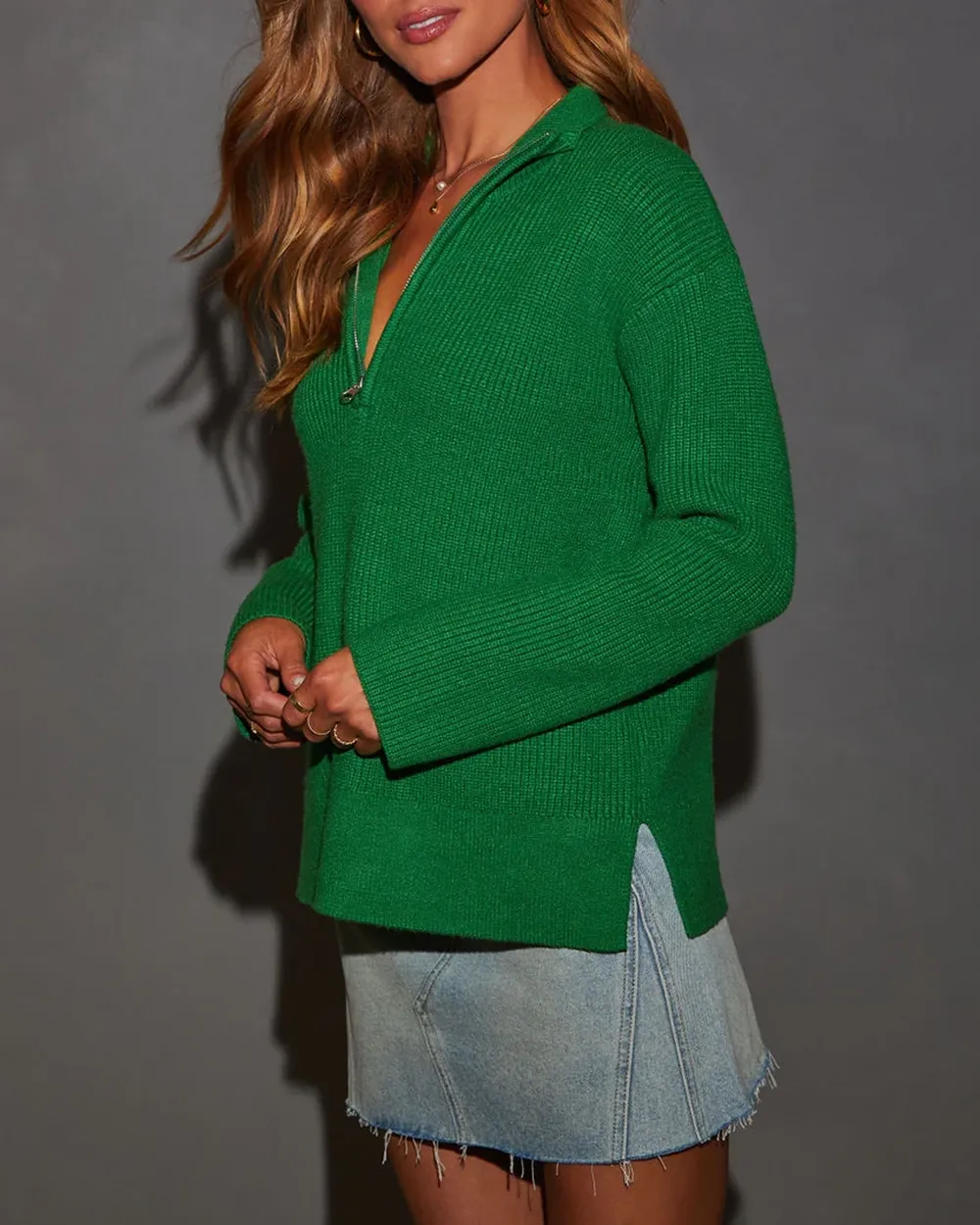 Quarter Zip Sweater