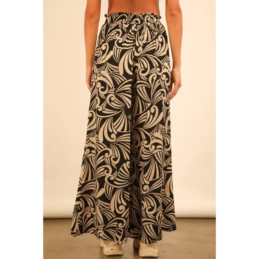 Full Size Printed Wide Leg Pants Plus Size