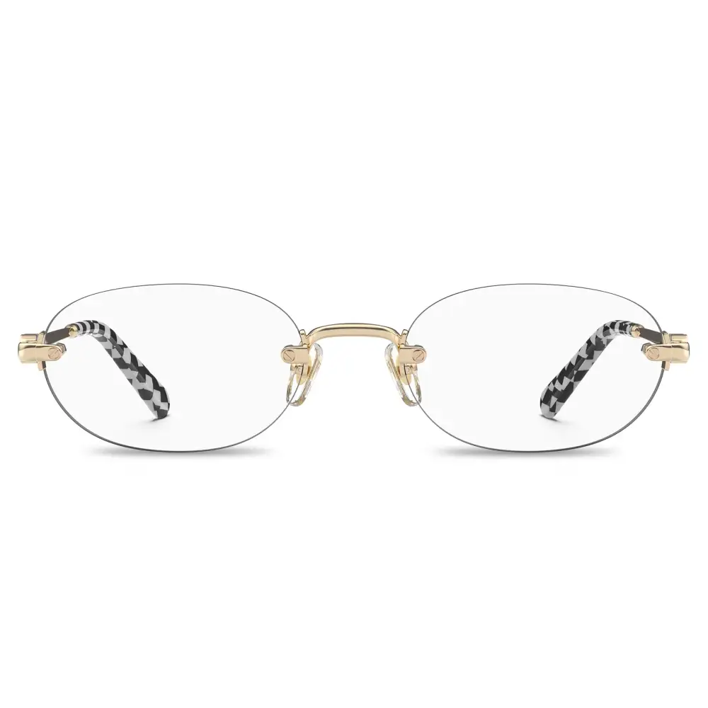 Round Rimless Metal Blue Light Eyewear