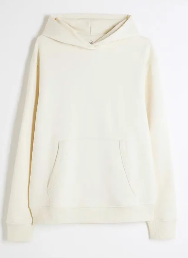 White Regular Fit Fashion Men's Hooded Sweatshirt