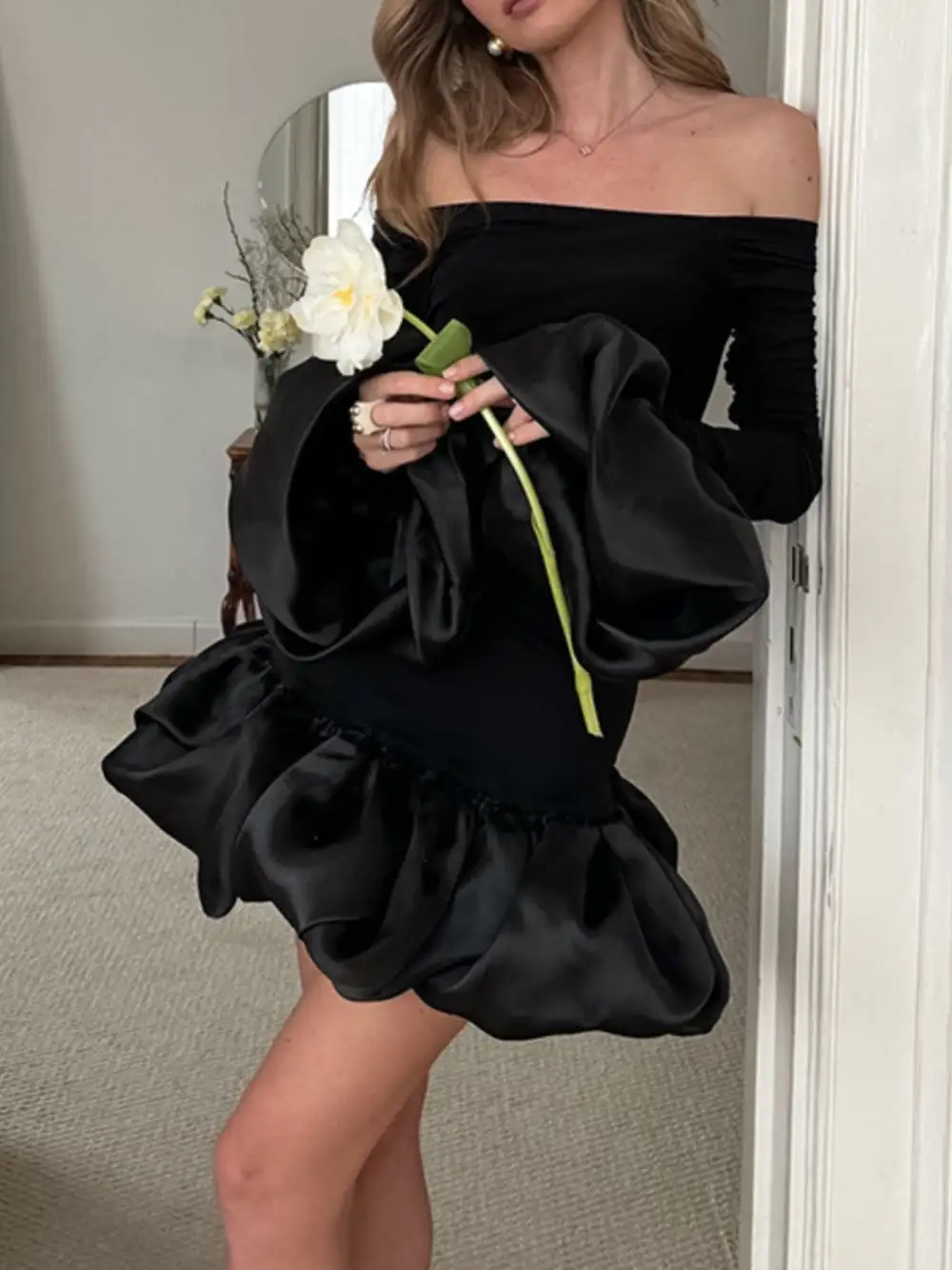 Soft Touch Ruffle Mini Dress
