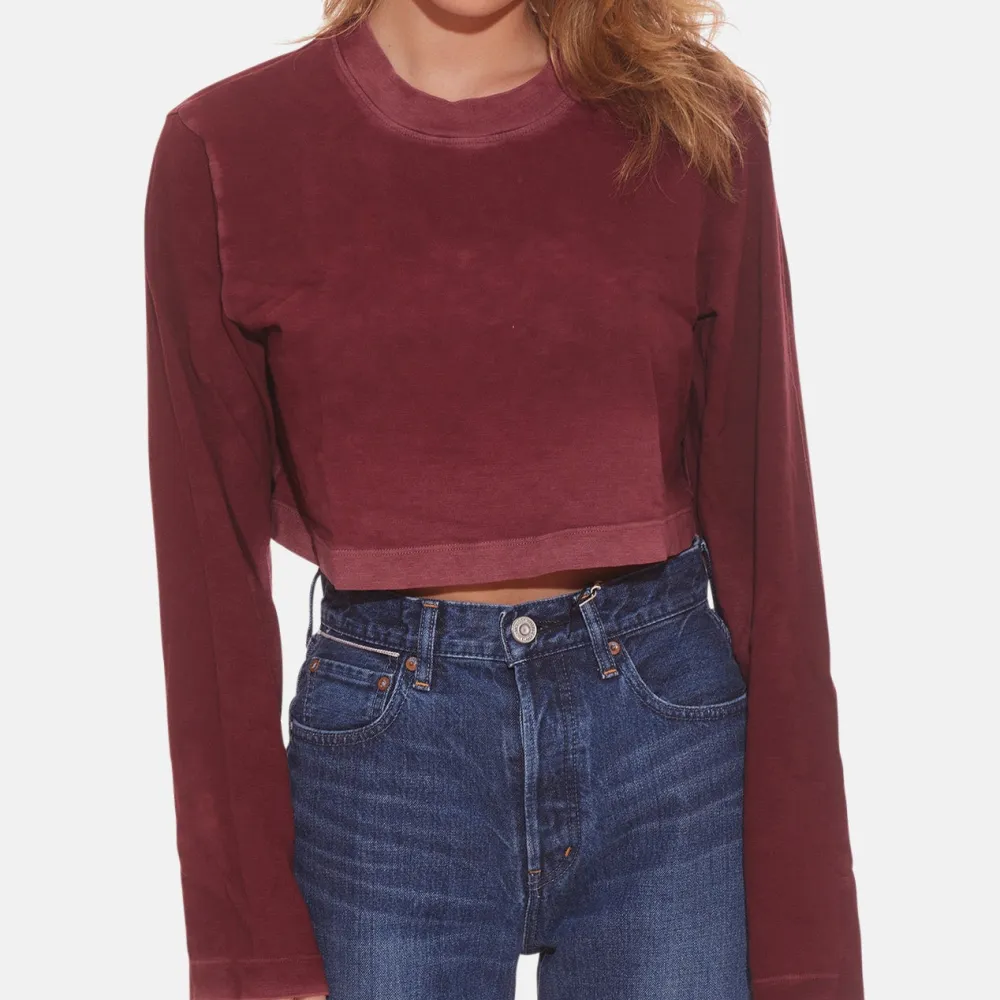 Long Sleeve Cotton Denim Long Sleeve Top