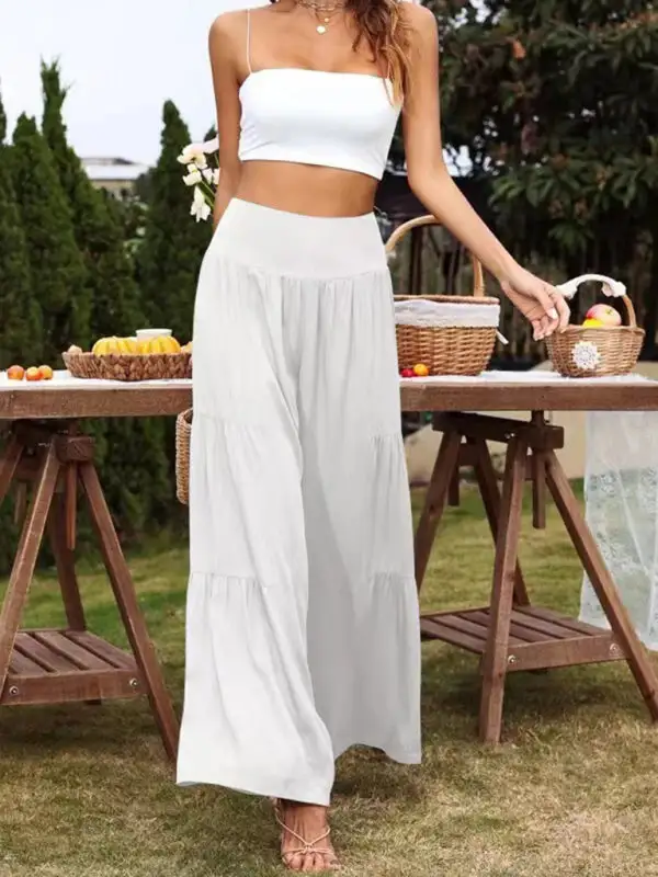 Wide Leg Linen High Waist Loose Pants