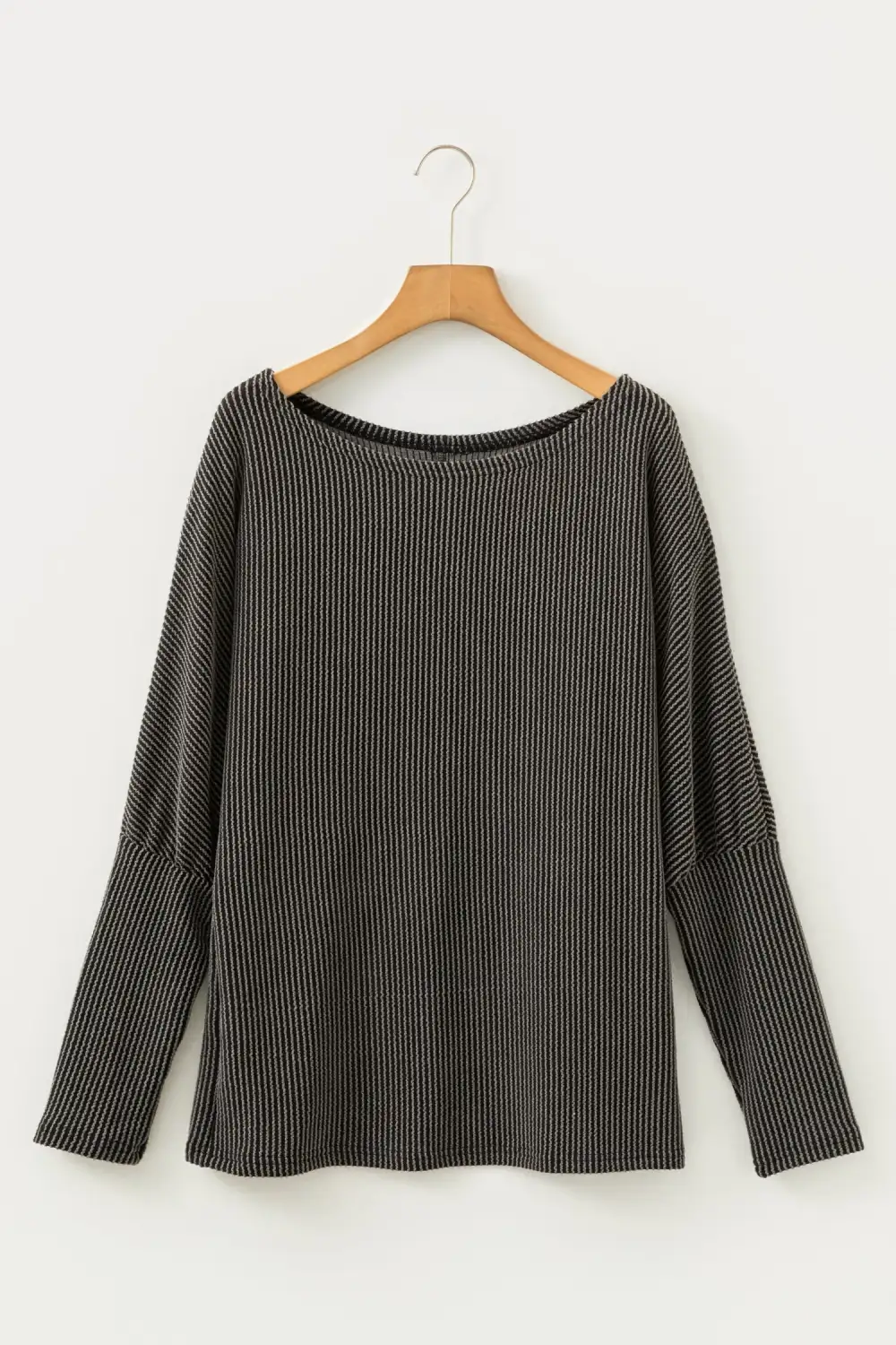 Women's Ribbed Long Sleeve Twist Detail Top