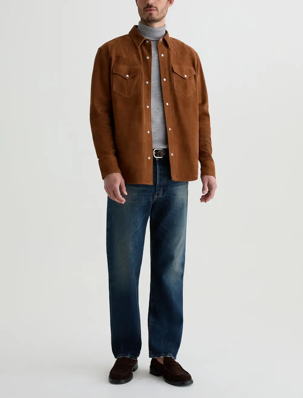 Men's Straight Vintage Finish Jeans