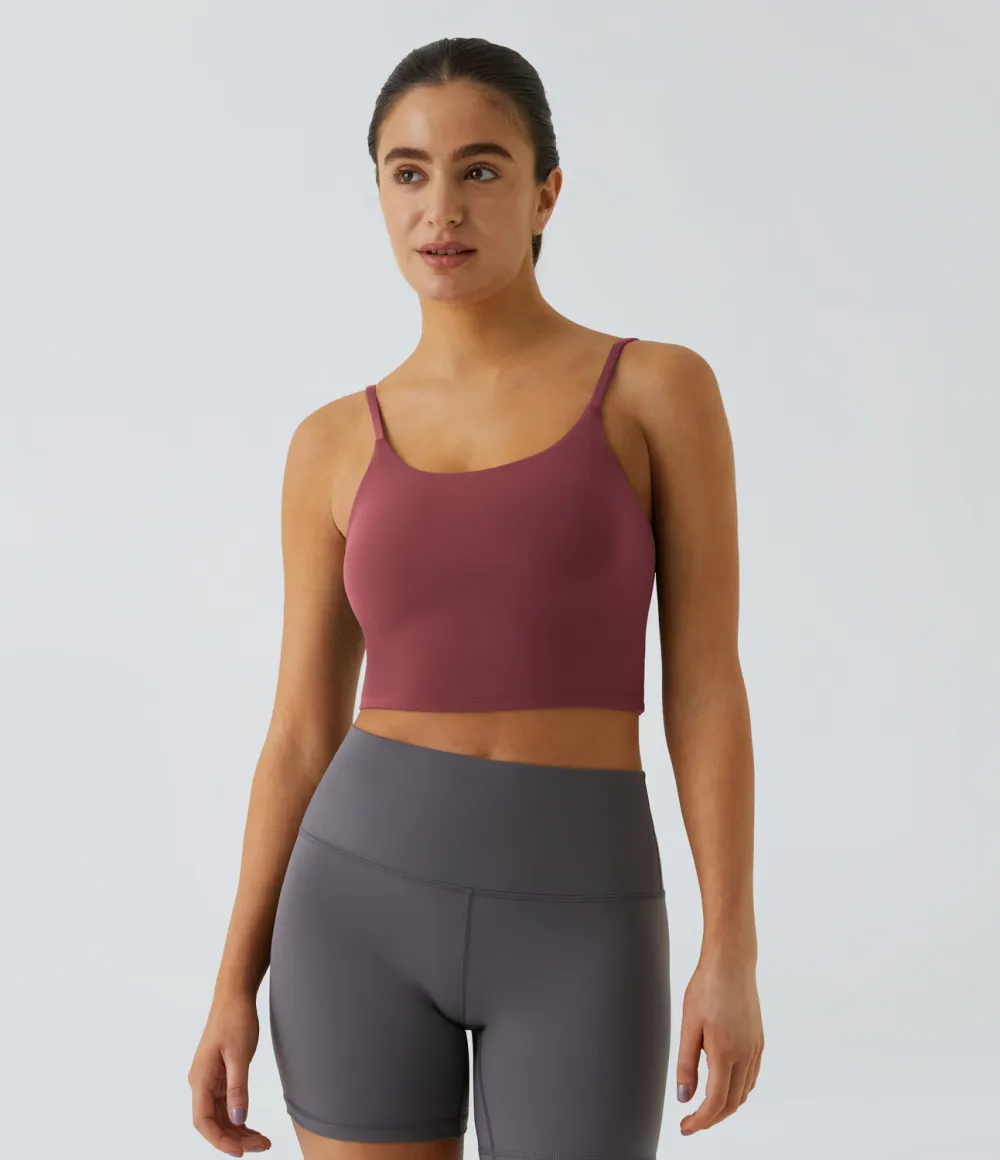 Basic Padded Workout Cropped Tank Top