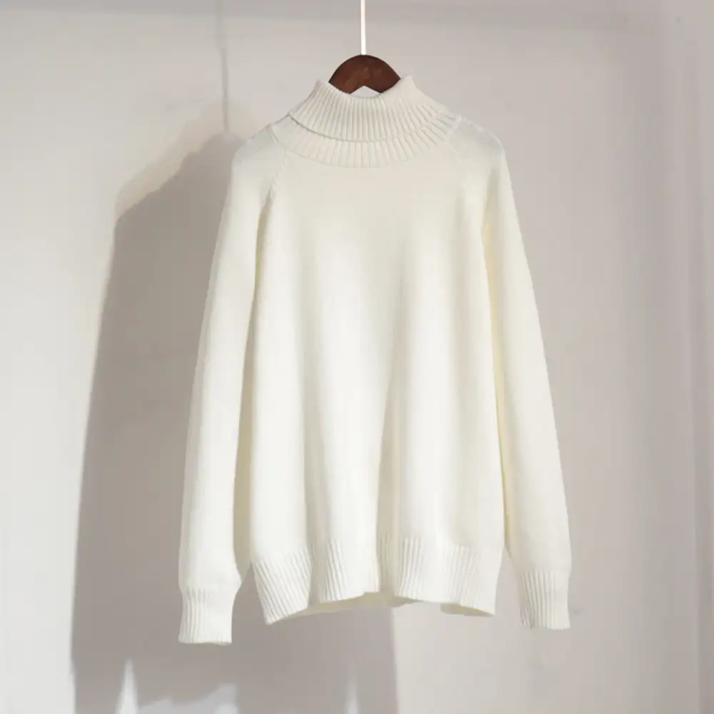 Detail-Rich Women's Knit High-Neck Relaxed Sweater