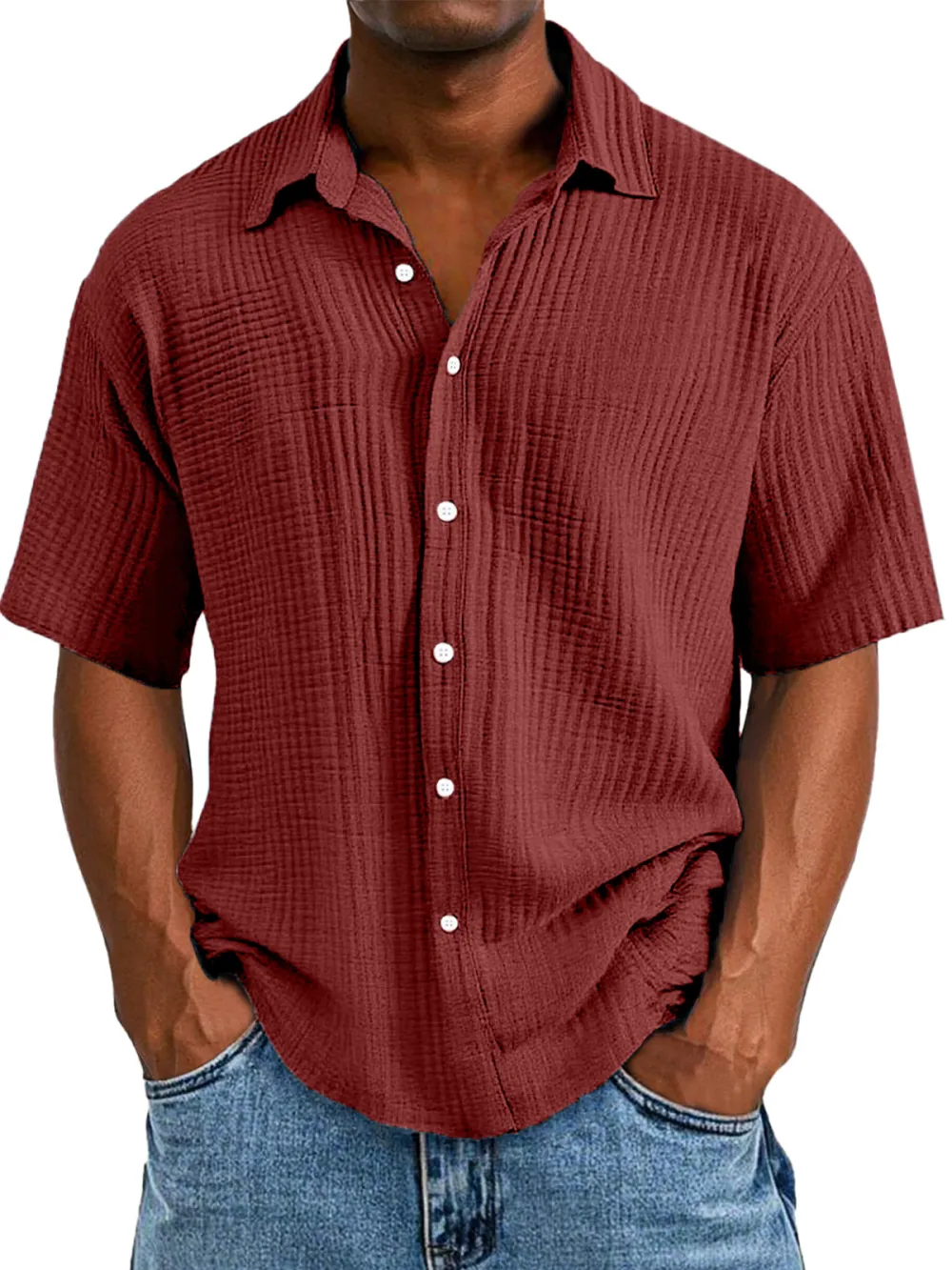 Short Sleeve Button Front Shirt