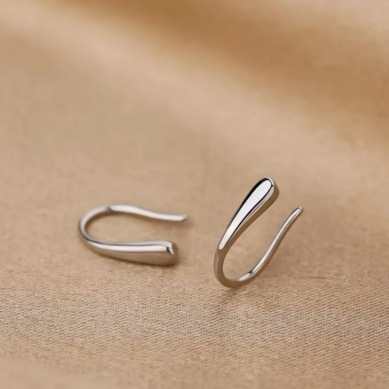 925 Sterling Silver U-Shaped Earrings
