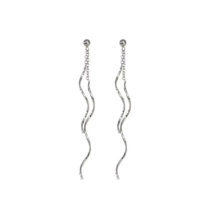 925 Sterling Silver Wave Earrings