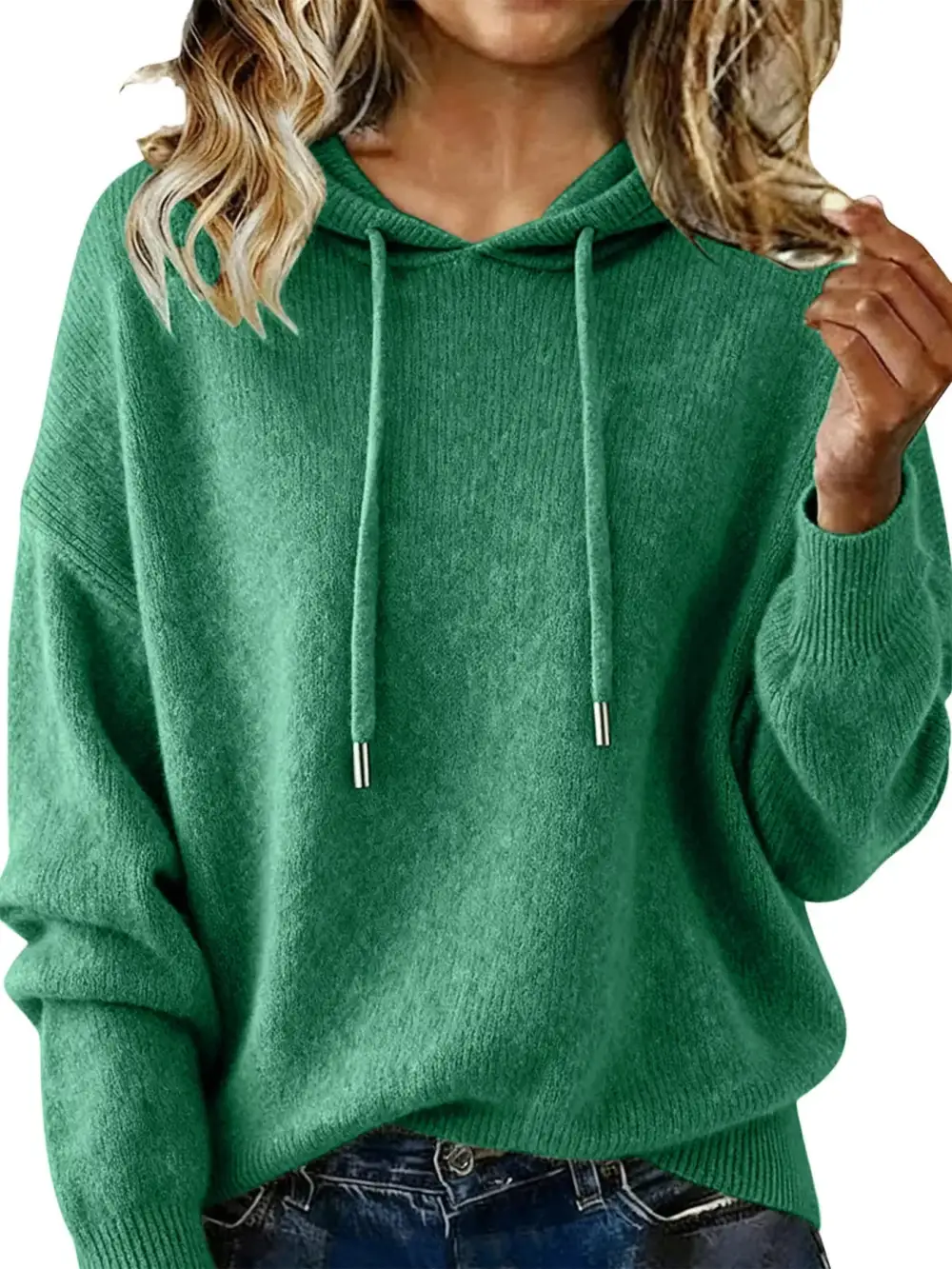 Versatile Drawstring Long Sleeve Sweater