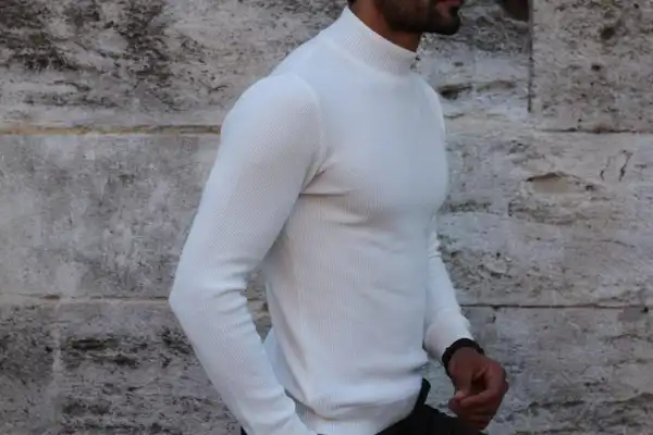 Refined Slim Fit Knit Cotton Turtleneck Sweater