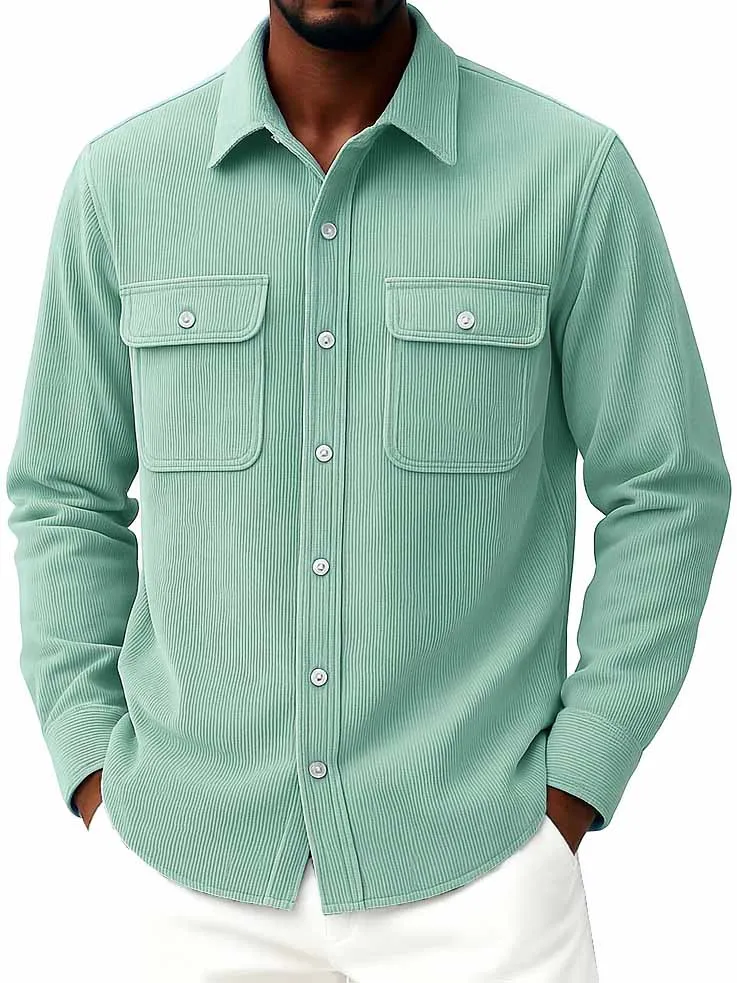 Relaxed Corduroy Long Sleeve Shirt