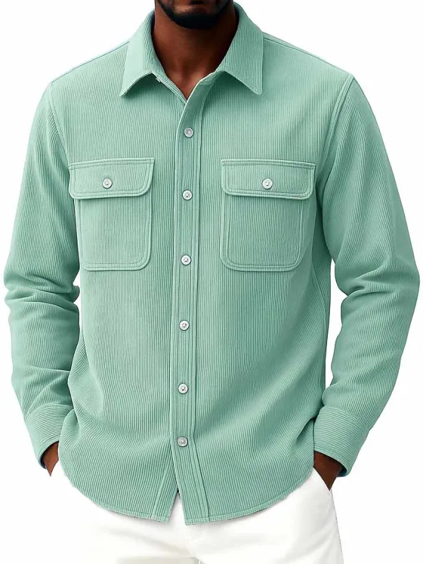 Relaxed Corduroy Long Sleeve Shirt