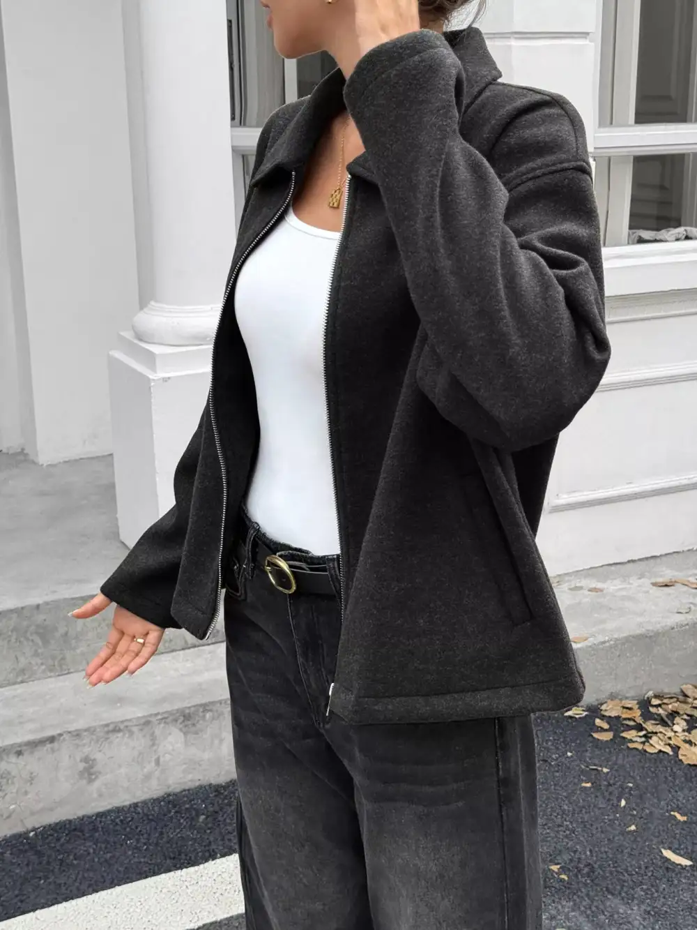 Polished Refined Zip-Up Jacket