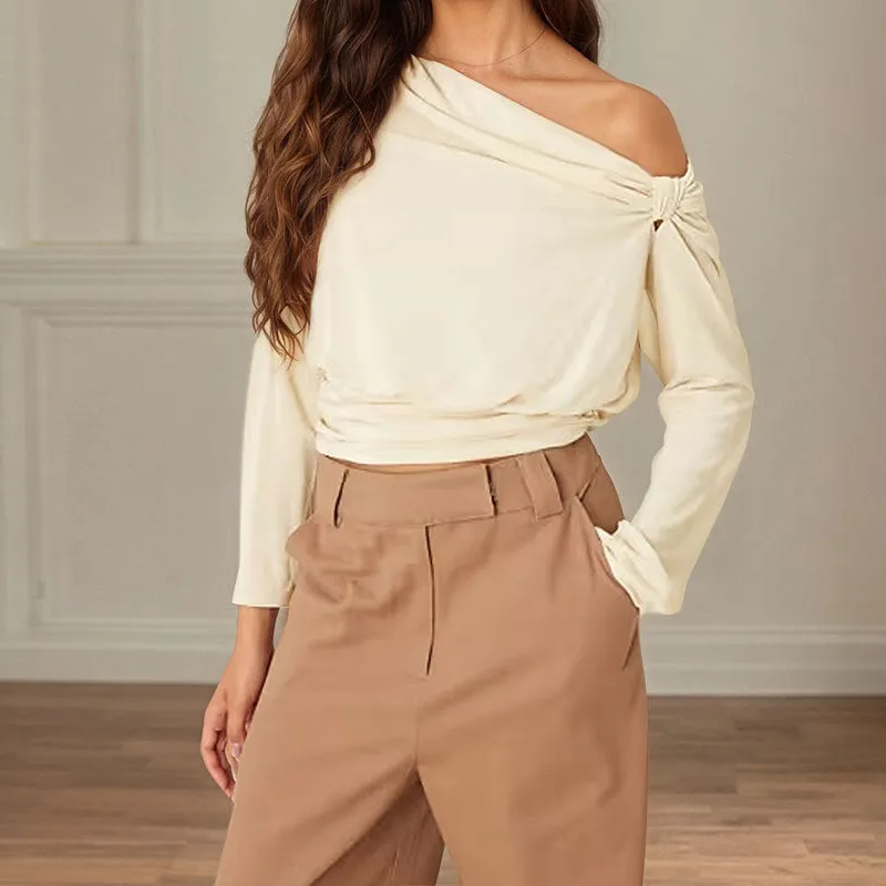 Contemporary Fitted Asymmetrical Blouse