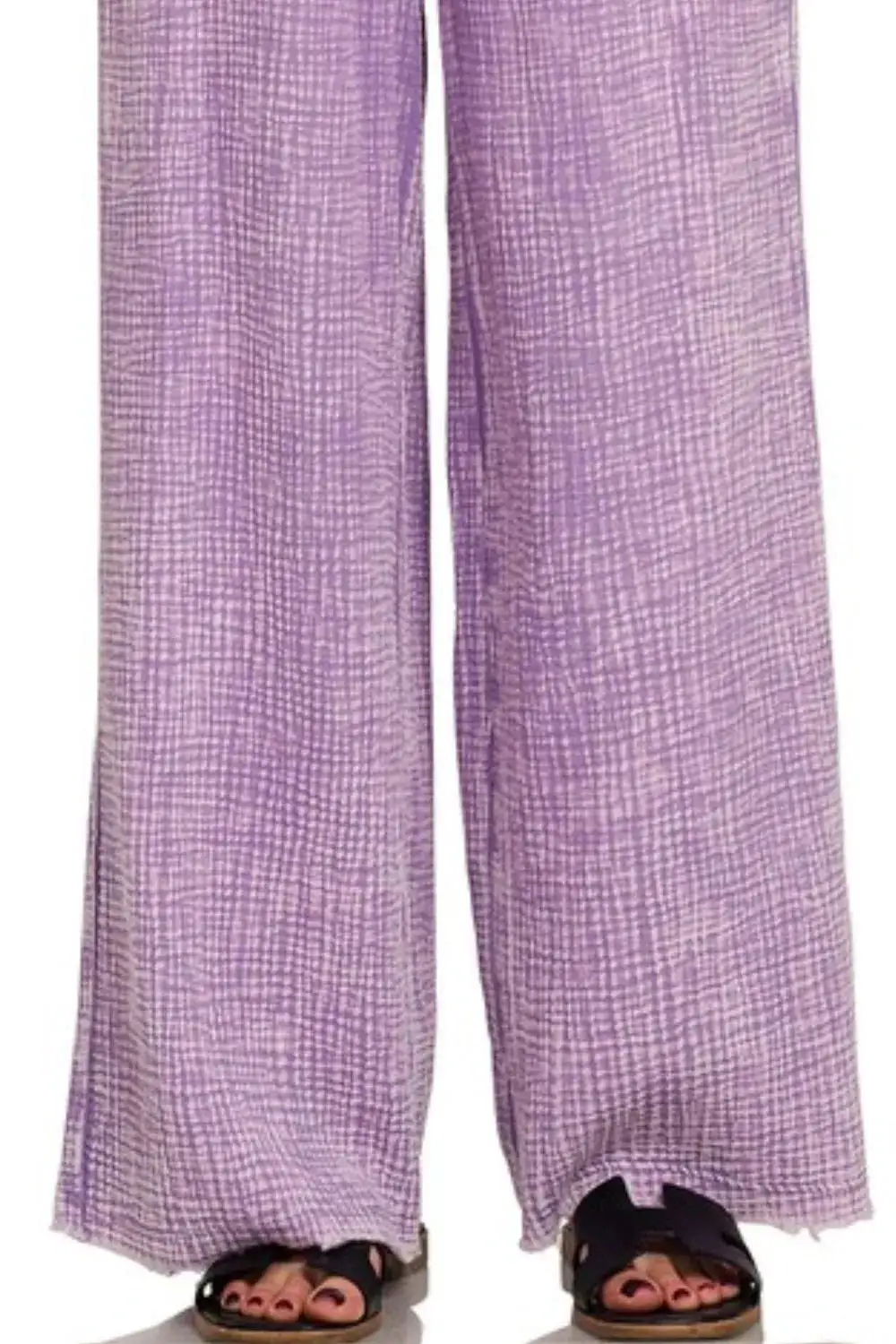 Relaxed Washed Double Gauze Elastic Band Waist Pants