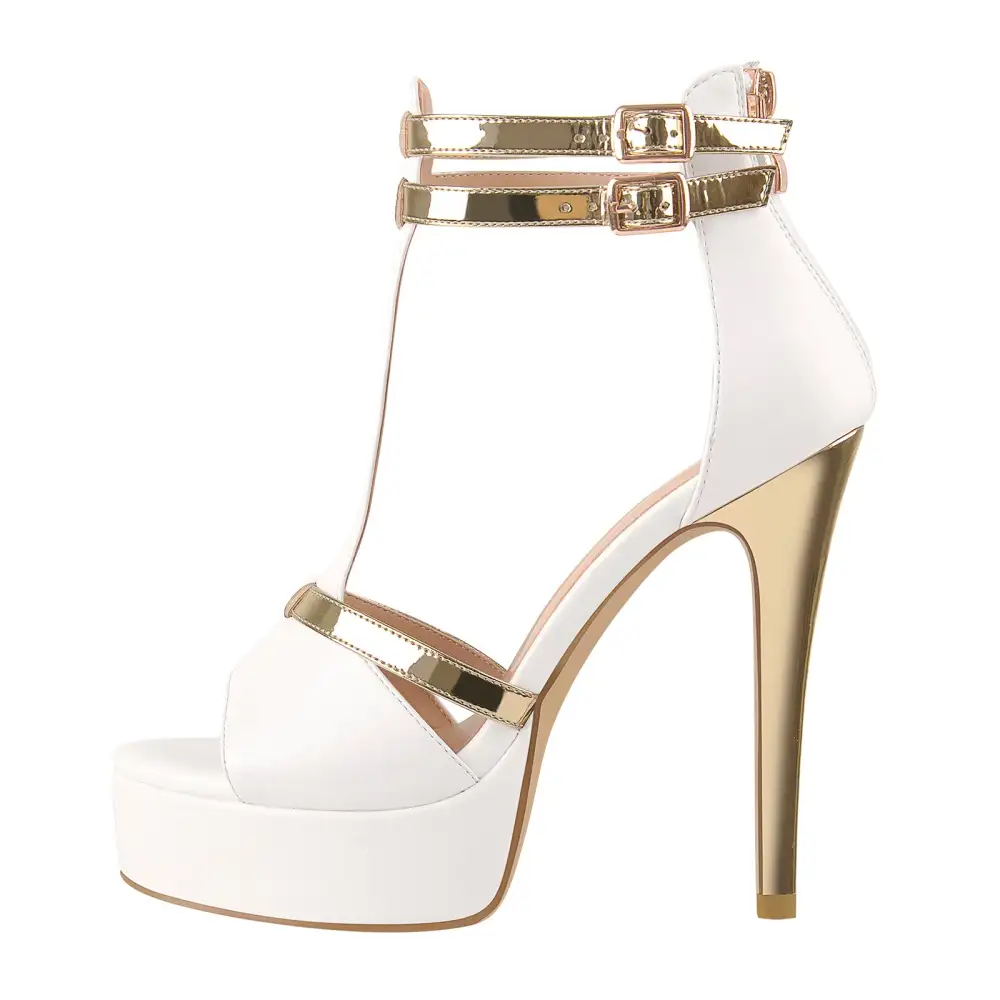 T-Strap Platform High Heel Sandals