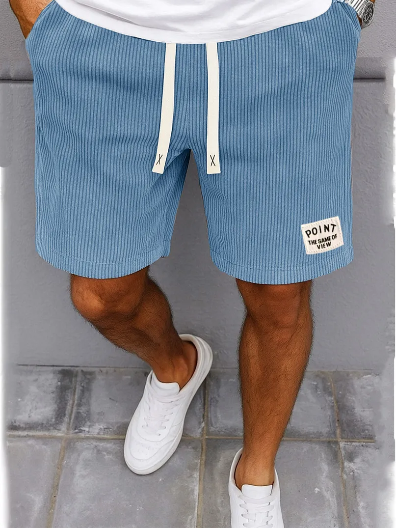Ribbed Knit Seamed Detail Shorts